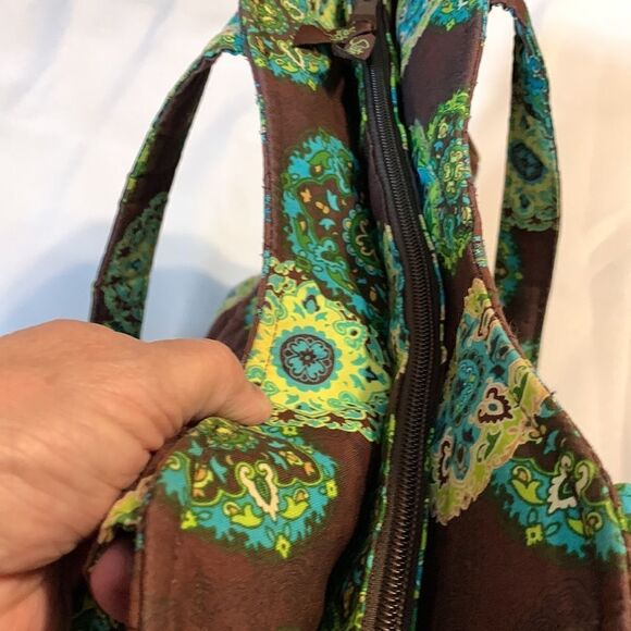 Sisters brown & blue quilted tote - Picture 8 of 8